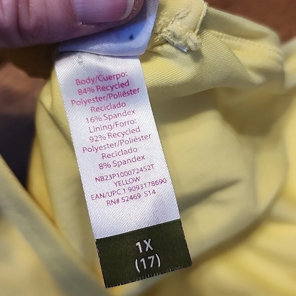 NO BOUNDARIES YELLOW BIKINI TOP SZ 1X(17) - Picture 5 of 5